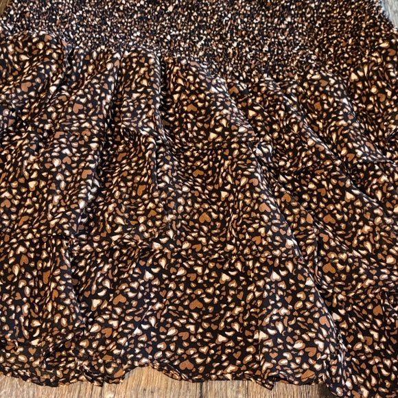 &Merci medium adorable brown and black ruffle skirt - Picture 3 of 9